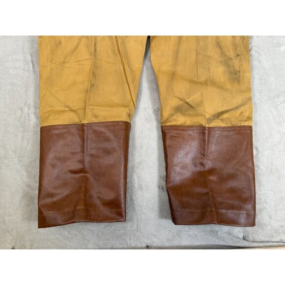 VINTAGE 'CHIEF' HUNTING PANTS/TROUSERS! BROWN VINYL FRONT & TRIM! USA! 28 x 29 - Picture 11 of 11